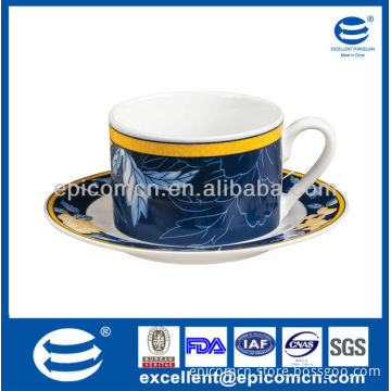 12pcs 220cc porcelain tea and coffee set cup and saucer